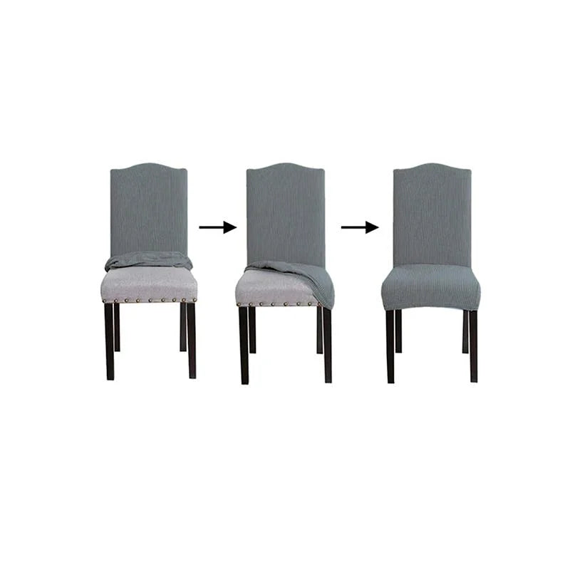 Funda Cubre Silla con Respaldo Elástica Ajuste Universal - Color Gris